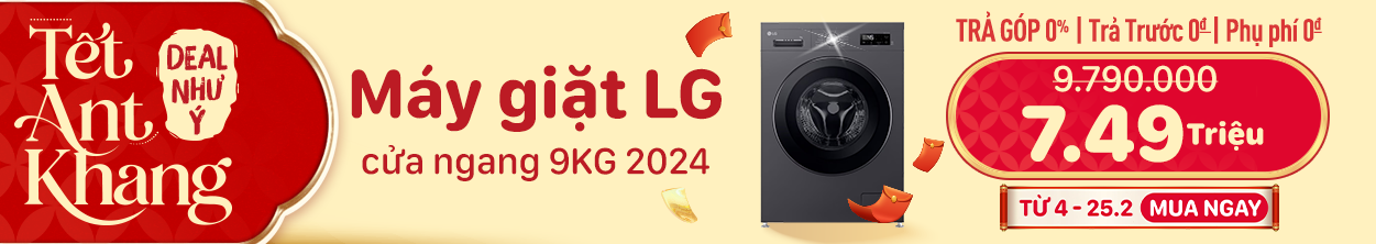 MÁY GIẶT LG CỬA NGANG 9KG 2024 (FB1209S5M)