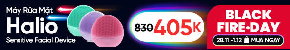 Máy rửa mặt dành cho da nhạy cảm Halio Sensitive Facial Cleansing &amp; Massaging Device