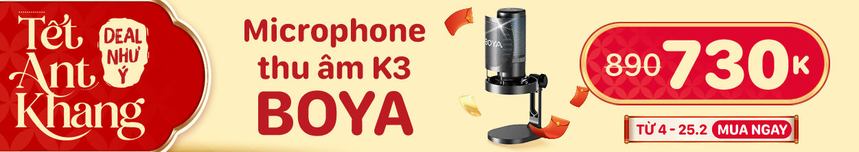 MICROPHONE THU ÂM PODCAST/PHÒNG THU/LIVESTREAM BOYA K3