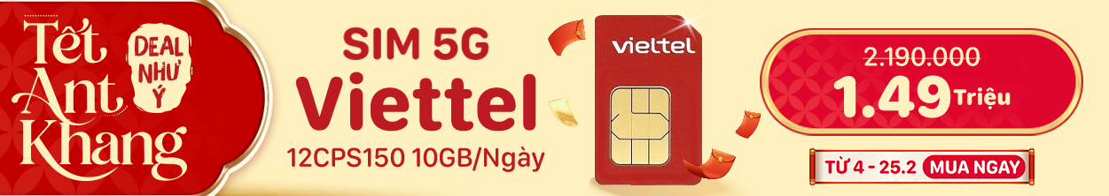 SIM 5G VIETTEL 12CPS150 10GB/NGÀY (FREE TV360) - 12 THÁNG